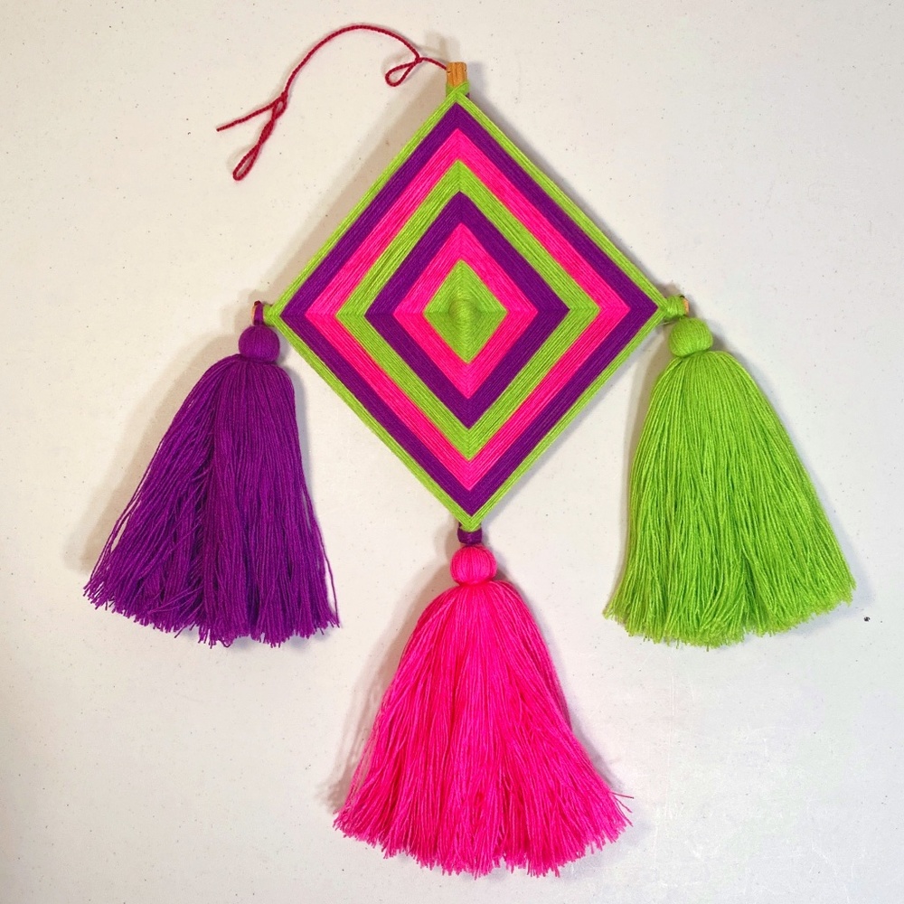 Small Woven Yarn Wall Decor Colorful